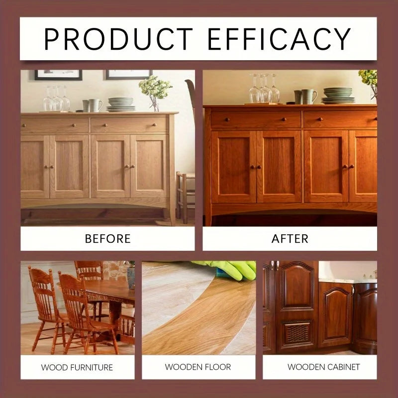 High-Quality Solid Wood Furniture Polish & Brightener, Glossy Polish for Maintaining Solid Wood Floors And Furniture.with sponge
