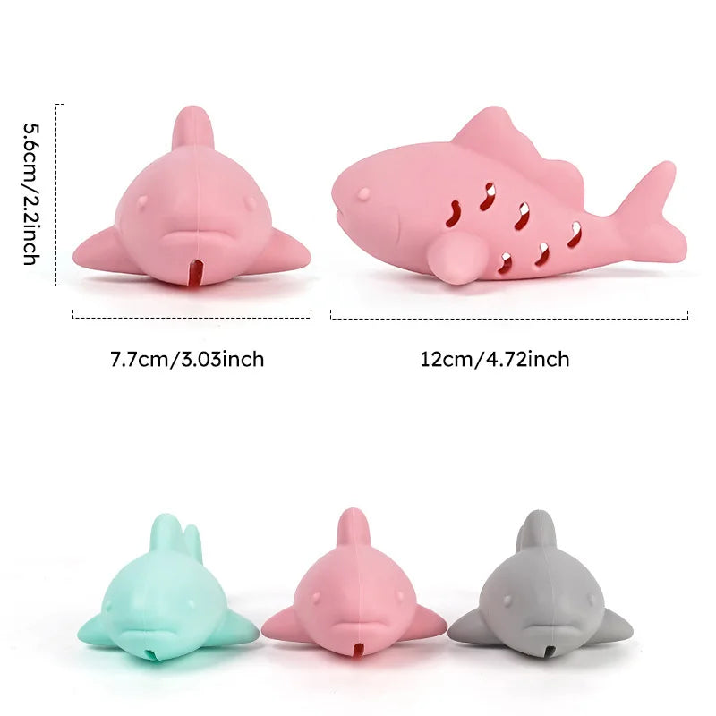 Interactive Cat Leaking Food Toy Silicone Cat Chew Toys Bite-resistant Kitten Teeth Cleaning Toy Fish-shaped Pet Toy Cat Accesso