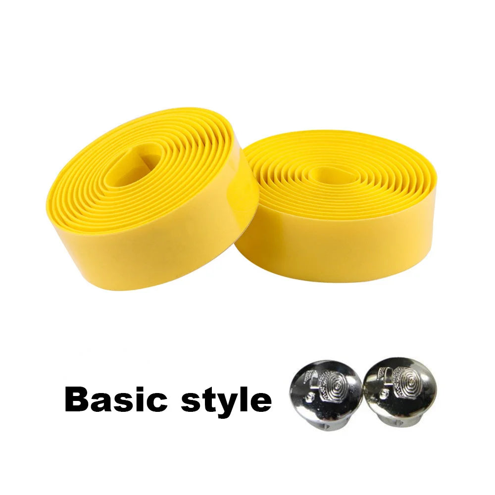 Bicycle Handlebar Tape Anti-Vibration PU EVA Bent Cycling Road Bike Tapes Racing Breathable Non-Slip Handle Bar Belt Wrap