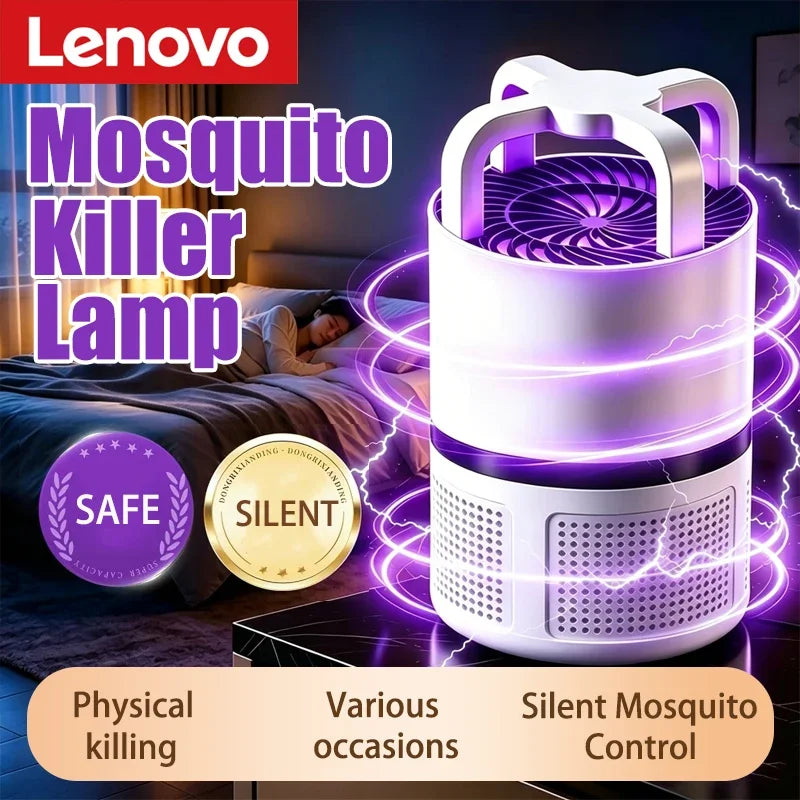 Lenovo Silent Mosquito Killer Lamp Powerful Night Light Mosquito Repellent Suction Type Mosquito Trap Household Bedroom Outdoor