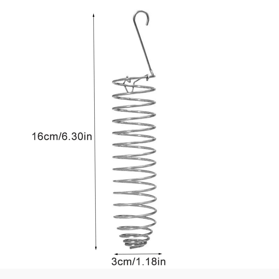 5/10 PCs Stainless Steel Bird Feeder Spiral Parrot Fruits Vegetable Basket Hanging Parrots Foraging Toys Bird Cage Accessories