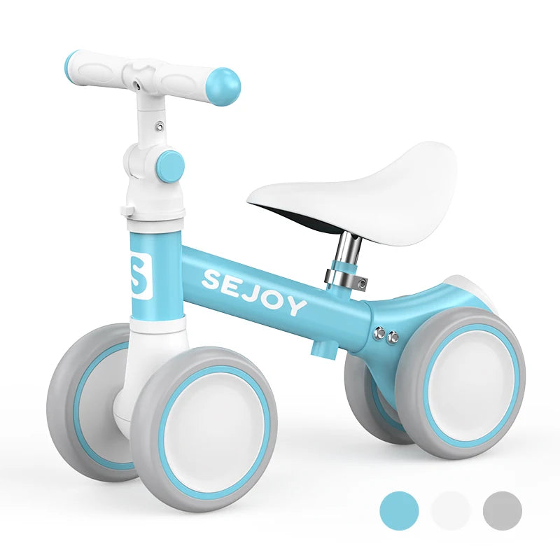 Sejoy Baby Balance Bike for Toddlers, Adjustable 4-Wheel Bicycle for Outdoor Fun (10-36 Months) - Quality Shopping Centre