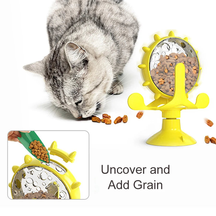 Puzzle Pet Slow Food Toy for Small Dogs Cats Interactive Cat Treat Leaking Toy Rotating Puppy  Food Treat Dispenser Pet Supplies