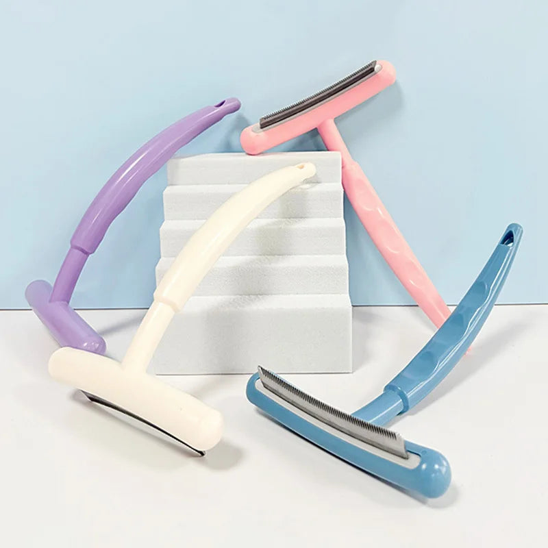 Curved Dog Knotting Comb Long Handle Cat Hair Remover Kitten Brush Anti-Knotting Cat Massager Brush Pet Grooming Supplies