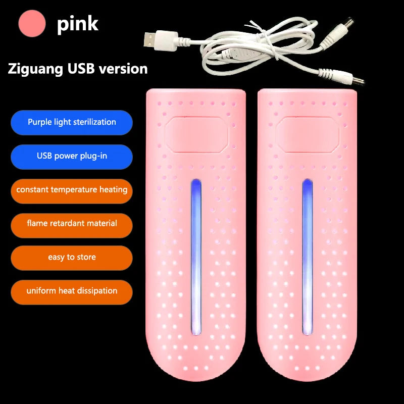Intelligente schoenendeodorant-droger, droogmachine, constante temperatuurverwarming, USB draagbare schoen- en sokkendroger met timer voor op reis, nieuw