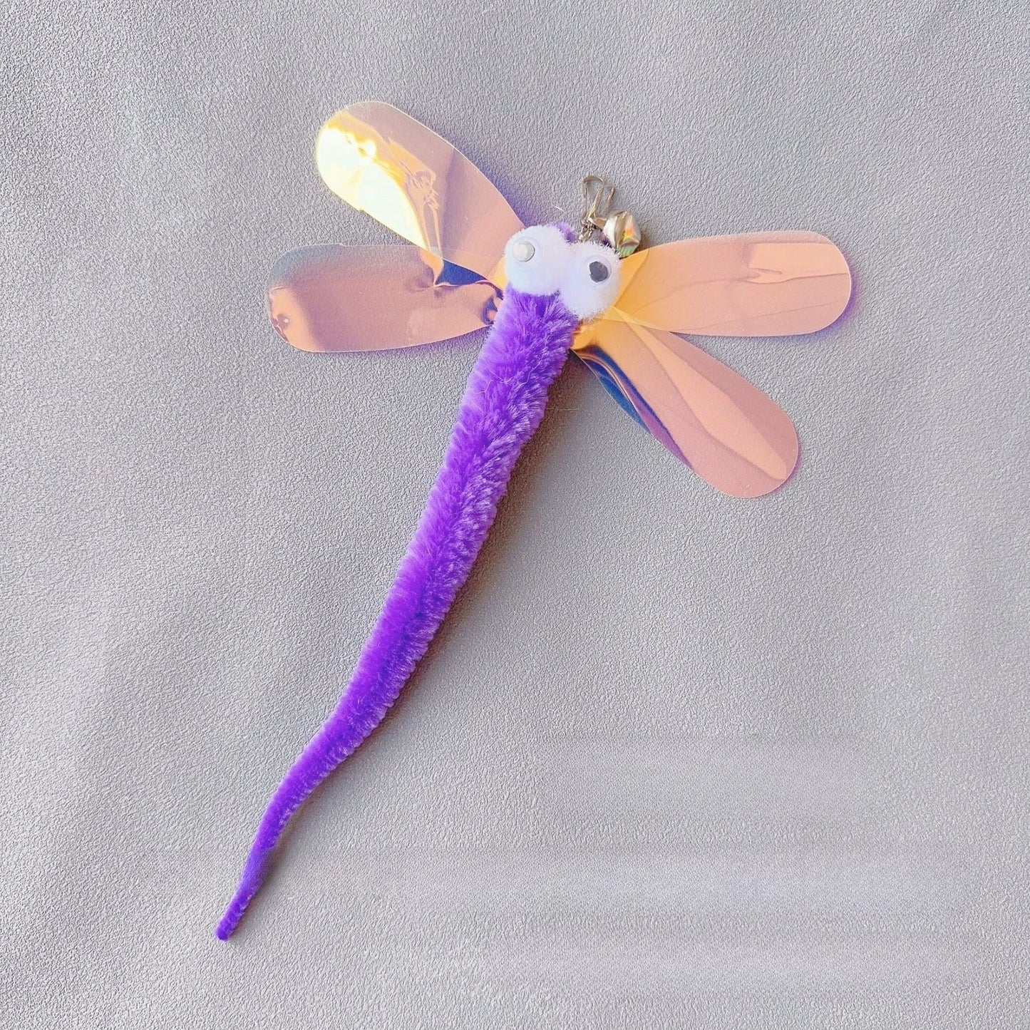 2pcs/3pcs Plush Dragonfly Cat Toy Training Imitate Cat Interactive Ball Faux Tail Pet Toy