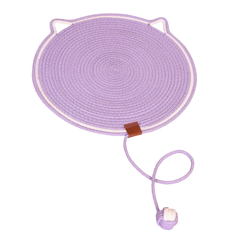 Cotton Rope Cat Scratching Post Mat Cat Scratcher Tool Funny Cat Toys for Grinding Claws Wear-Resistant Cat Scraper Pet Product