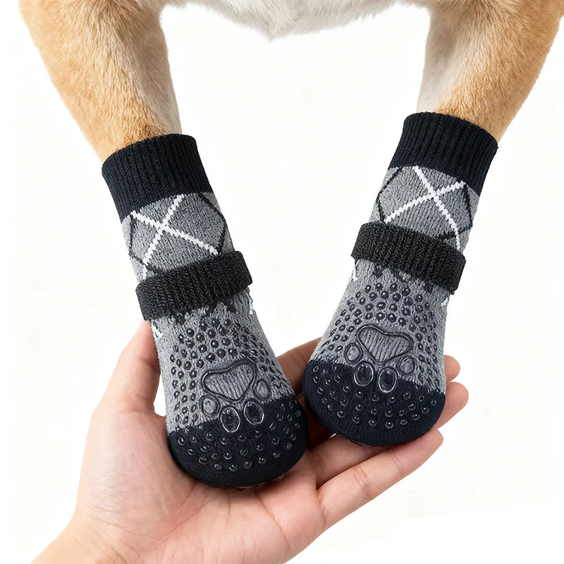 4pcs/lot Pet Dog Socks Anti-Slip Pet Paw Protector for Small Medium Large Dogs Dog Foot Covers Puppy Sock