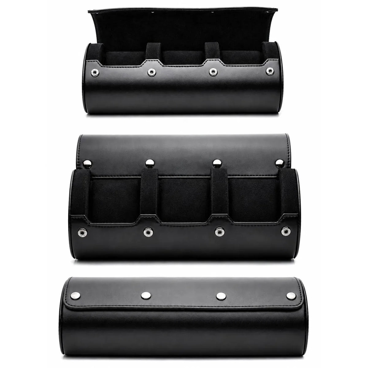 Watch Travel Case ,6 Slot Watch Roll Travel Case Organizer Display - PU Leather Watch Case - Watch Organizer  for Men & Women