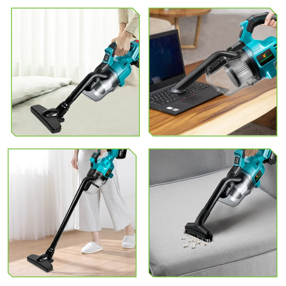 NEWBENY 1000W Cordless Electric Vacuum Cleaner Rechargeable Hard Floors Carp Cleaning Power Tools For Makita 18-21V Battery Pin