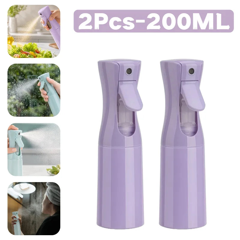 Continuous Spray Oil Spray Bottle Plastic Baking Oil Spray Bottle BBQ Cooking Garden Plant for Hair Salon Daily Moisturizing