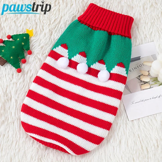 Christmas Pet Dog Clothes Winter Warm Dog Sweater for Small Medium Dogs Cute Knitte Puppy Sweater Pet Christmas Supplies