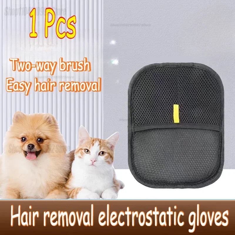 Pet Electrostatic Hair Removal Gloves Dog Cat Hair Removal Brush Gloves Hair Adhesive Gloves Carpet Clothing HairCleaning Brush