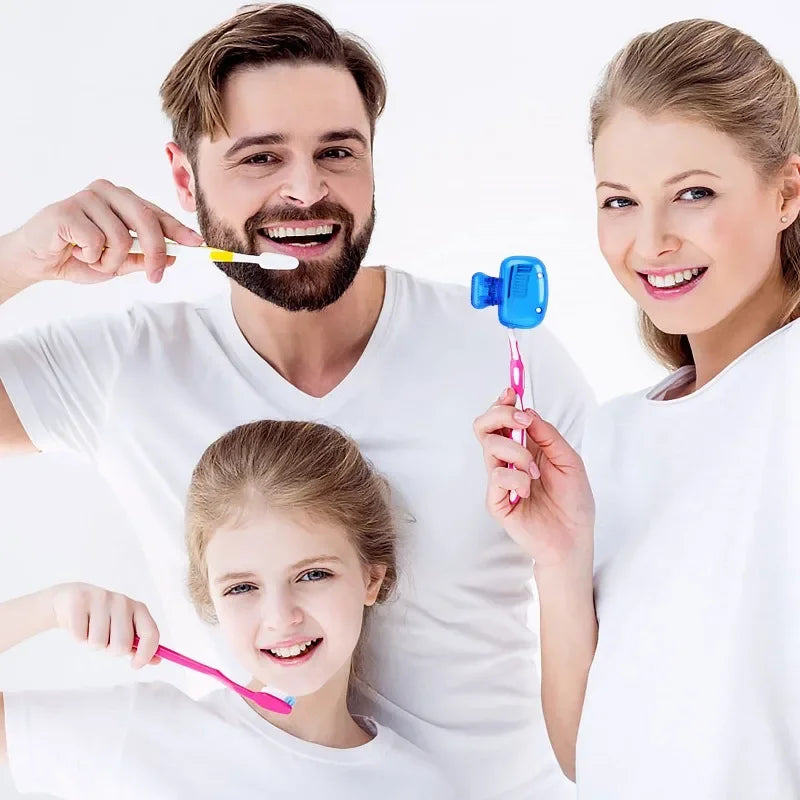 1/2/4/8/10pcPortable Toothbrush Protection Must-have Travel Toothbrush Protective Cap Cute Banana Hiking Camping Brush Cap Case