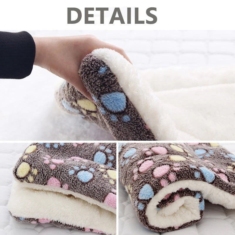 Soft Dog Bed Winter Warm Dog Sleeping Mat Thickened Pet Mat for Small Medium Large Dogs Cute Print Pet Blanket Pet Supplies