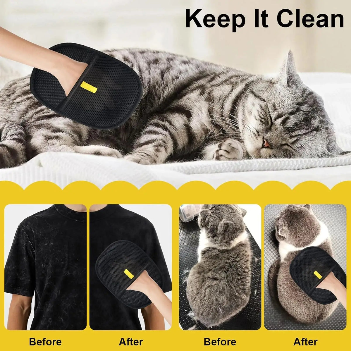 Pet Electrostatic Hair Removal Gloves Dog Cat Hair Removal Brush Gloves Hair Adhesive Gloves Carpet Clothing HairCleaning Brush
