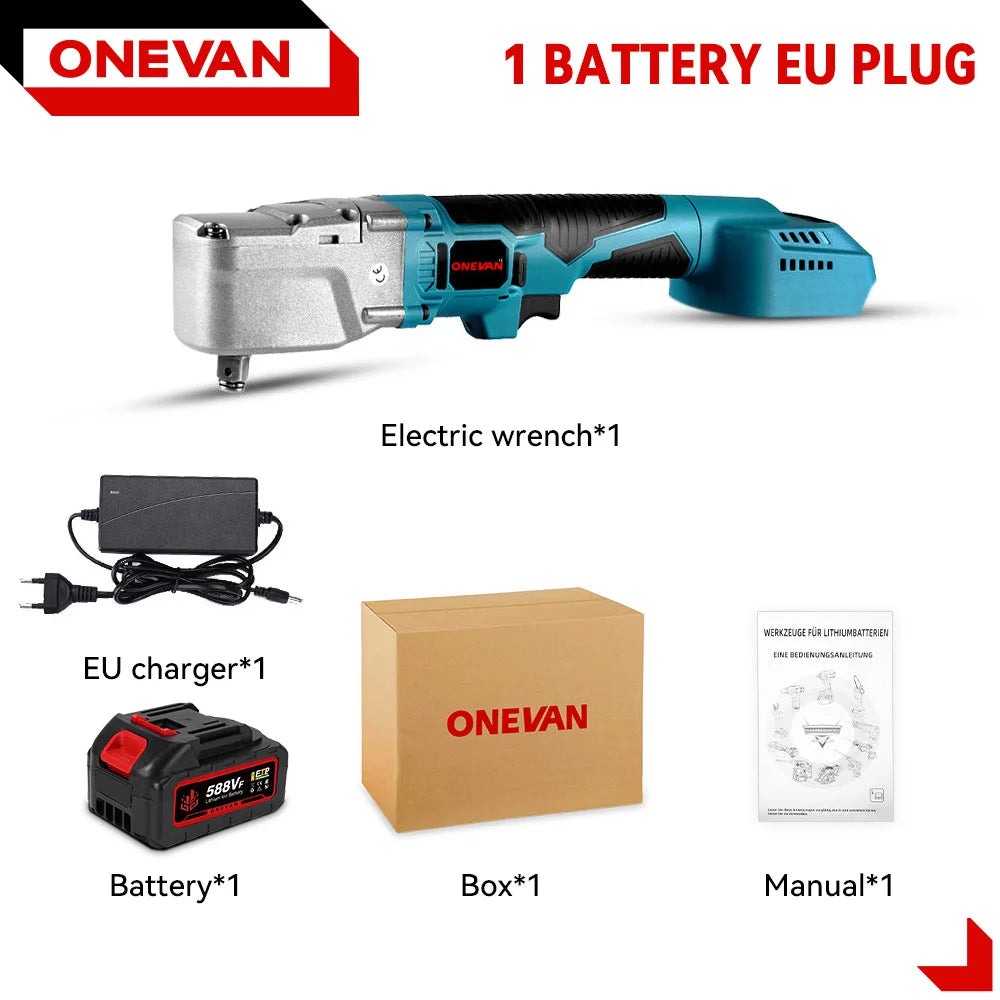 ONEVAN 1000NM Brushless 1/2'' Electric Ratchet Wrench Removal Screw Nut Car Repair Power Tool For Makita 18V Battery Pin