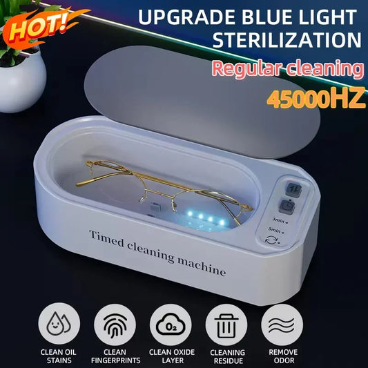 250mAh Ultrasound Timed jewelry Glasses toothbrush Cleaning Machine 3 Gear 360° High Frequency Ultrasonic Deep Cleaning 2026