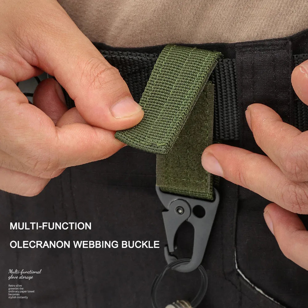 3 Pcs Tactical Carabiner Outdoor EDC Keychain Keys Holder Camping Backpack Belt Hook Hanging Buckle Muilter Clip