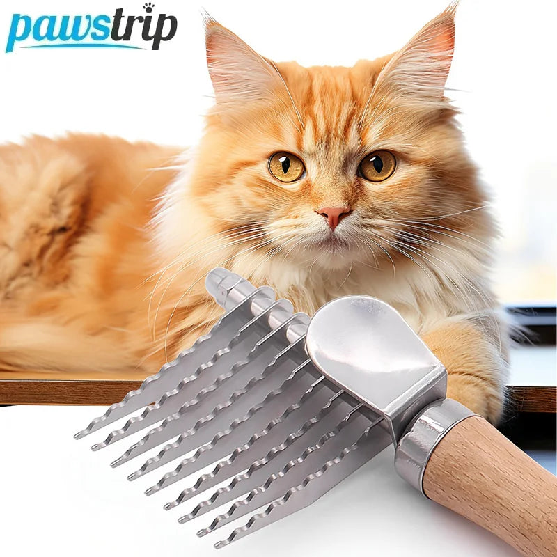 Stainless Steel Pet Dog Knotting Comb Long Handle Dog Hair Remover Pet Deshedding Brush for Dogs Cats Dog Accessories