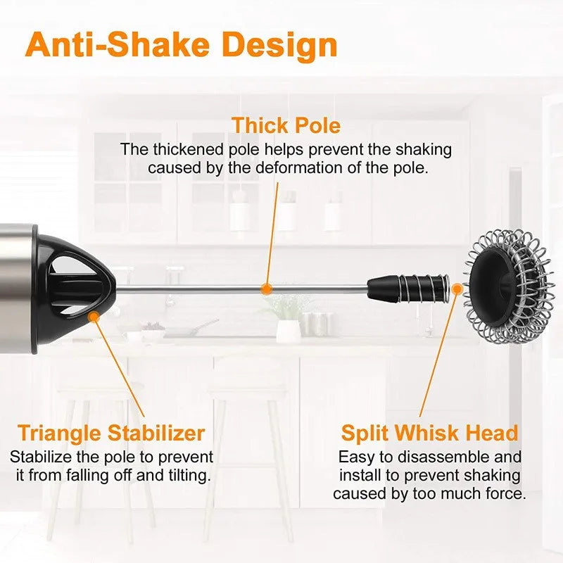 Electric Milk Frother Portable Handheld Mini Coffee Foamer Maker Kitchen Blender Egg Beater Cappuccino Cream Mix Whisk Tools