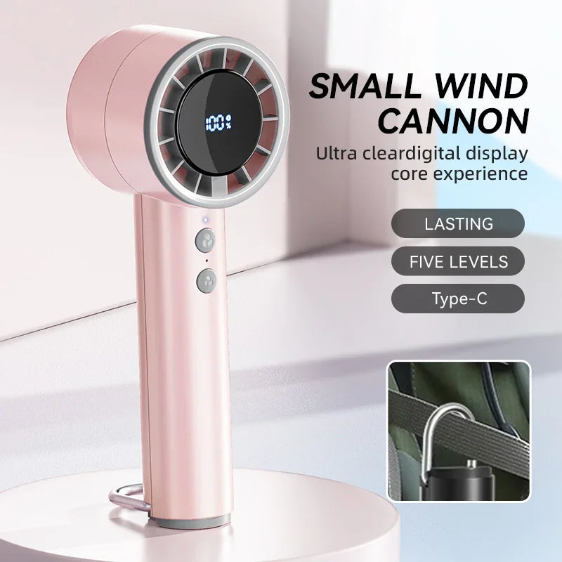 Lenovo handzame kleine ventilator koelende airconditioner draagbaar stil hoge snelheid led-display sterke windkracht USB-oplaadbare ventilator
