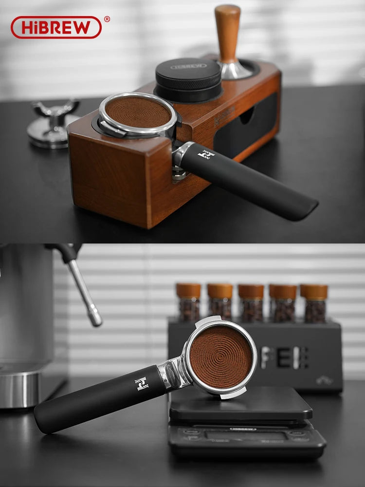 HiBREW V61 58MM Espresso Bottomless Portafilter 2in1 Double Spout with Filter Basket For H21 Espresso Machine