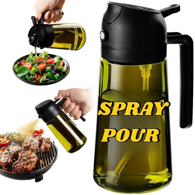 500ml Oil Dispenser Oil Spray Bottle Spray Olive Oil Sprayer   Kitchen Items and Accessories BBQ Cooking Family Supplies