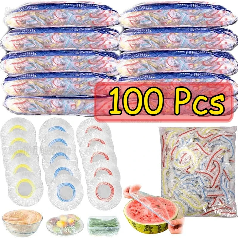 Extra-Length Thickened Disposable PE Film Cover- Durable,transparent,perfect for Fruits and Vegetables,perfect for Food Storage