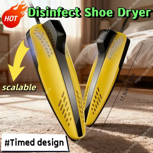 Shoe Dryers UV Sterilization Dehumidify Timer-controlled Shoe Rack Heater Deodorizer Scalable Quick Drying Shoe Dryer 2026