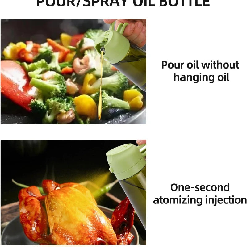 500ml Oil Dispenser Oil Spray Bottle Spray Olive Oil Sprayer   Kitchen Items and Accessories BBQ Cooking Family Supplies