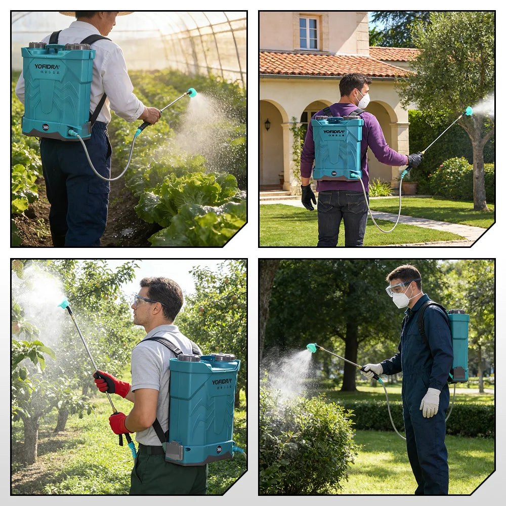 YOFIDRA 20L Elektrische Rugspuit Draadloos Hoge Capaciteit Tuin Gazon Sproeier Irrigatie Gereedschap voor Makita Accu