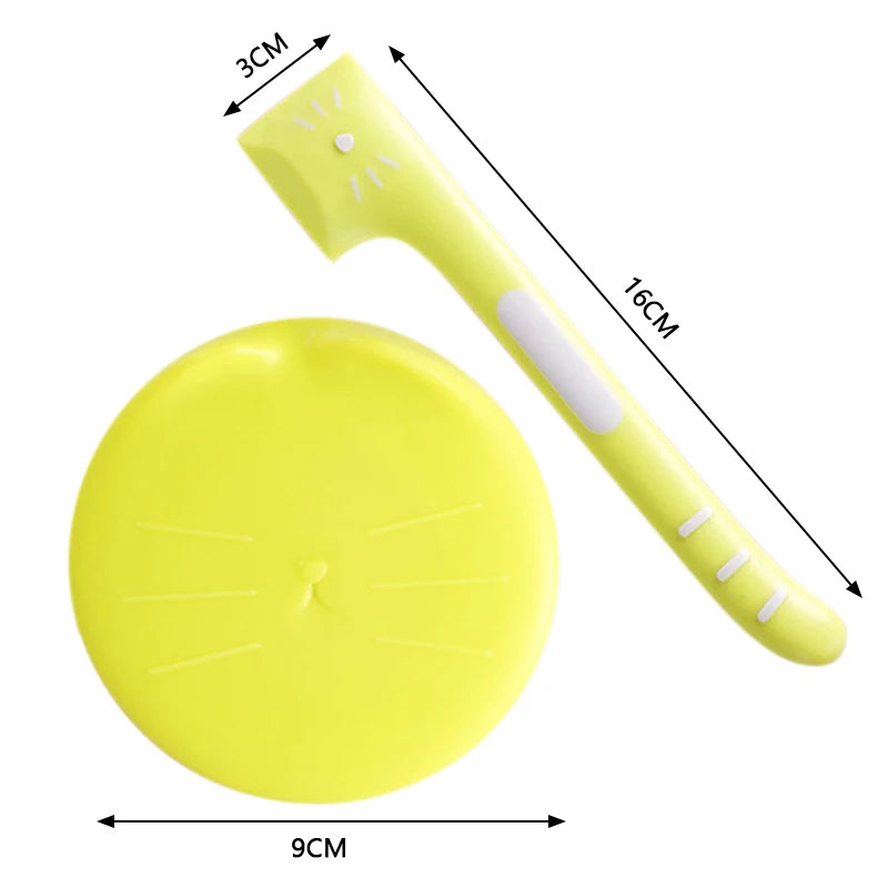 Silicone Cat Can Sealing Cover Reusable Pet Canned Spoon Multifunction Pet Spoon for Cats Dogs Can Opener Food Storage Supplies