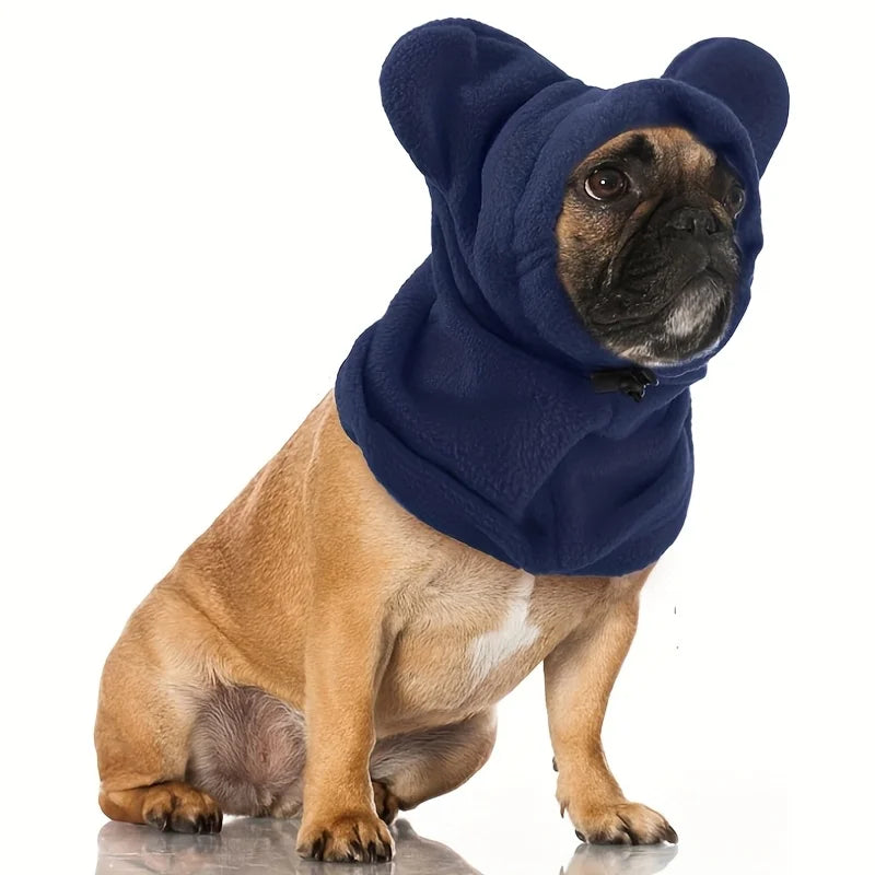 Winter Warm Pet Dog Hat Windproof French Bulldog Hat Dog Neck And Ear Protection Hats Outdoor Puppy Scarf Pet Supplies