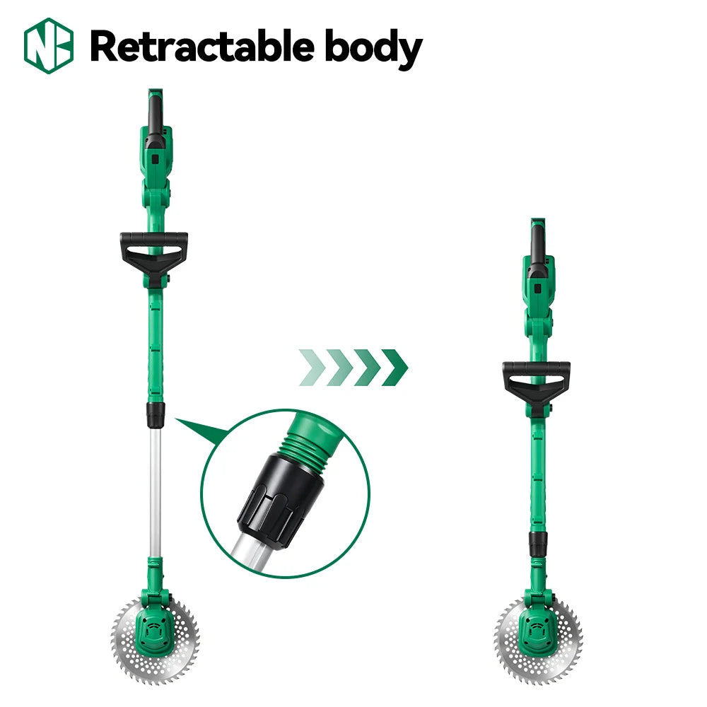 NEWBENY 3-in-1 Borstelloze Elektrische Grasmaaier Accu Grastrimmer Verstelbare Tuinmaaier Elektrisch Gereedschap voor Makita 21V Accu