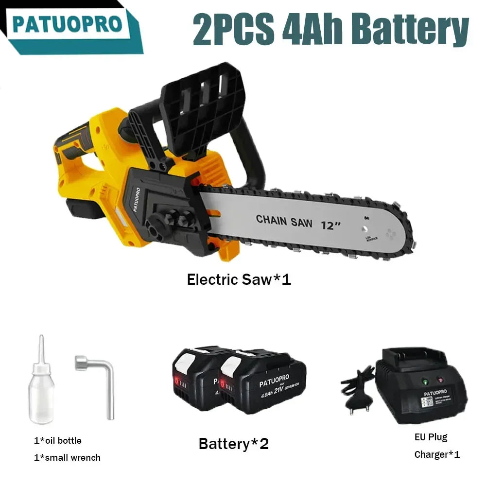 12-inch borstelloze elektrische kettingzaag 3800 tpm draagbare kettingzaag oplaadbaar snoerloos tuingereedschap voor Makita 18V-accu