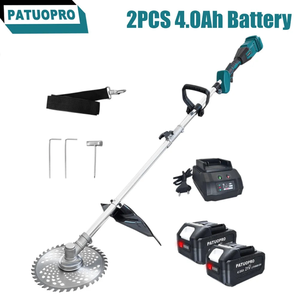 9 inch borstelloze snoerloze grasmaaier elektrische grassnijder trimmer in lengte verstelbaar tuingereedschap voor Makita 18V accu