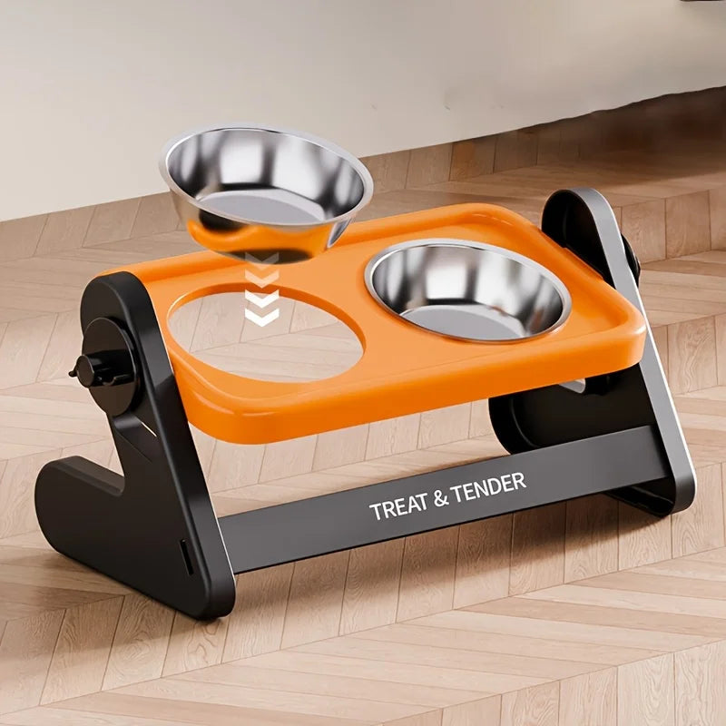 High-foot Pet Cat Bowl Adjustable Cat Drinking Bowl With Stand Pet Feeding Cat Water Bowl for Cats Puppies Pet Supplies