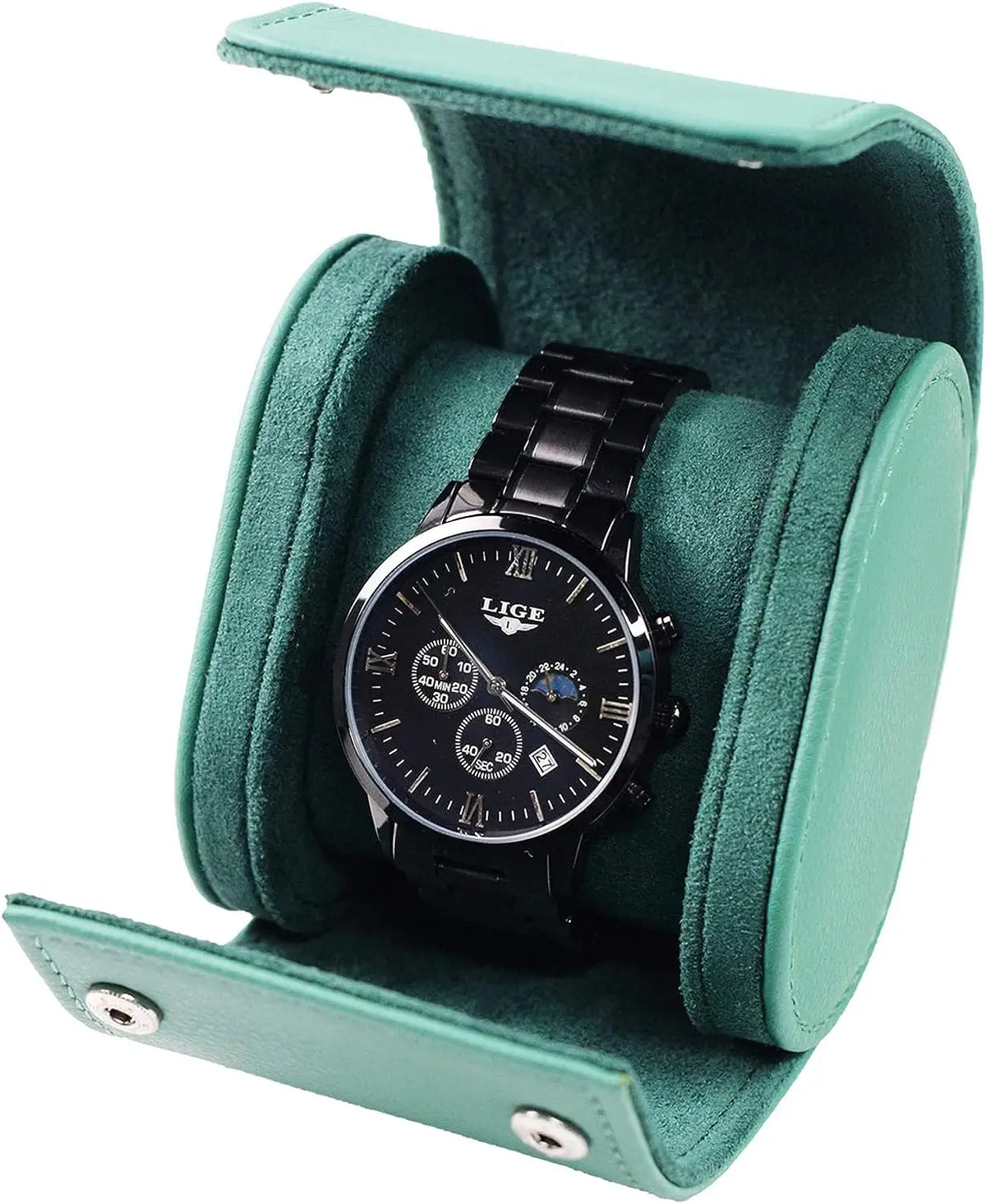 Watch Case Travel Organizer - Watch Roll Case - 3 Watch Case Display Storage for Men - Watches Accessory Gift