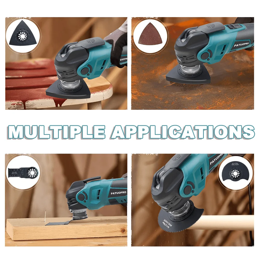 Borstelloze draadloze oscillerende multifunctionele machine, elektrische zaag, trimmer, schraper, houtbewerkingssnijder voor Makita 18V-accu