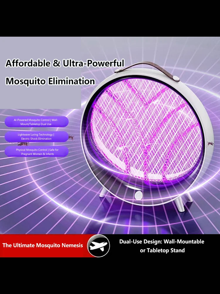 Lenovo 2-in-1 muggendodende lamp, voor binnen en buiten, UV-insectenverdelger, oplaadbare elektrische insectenvanger via USB voor thuis