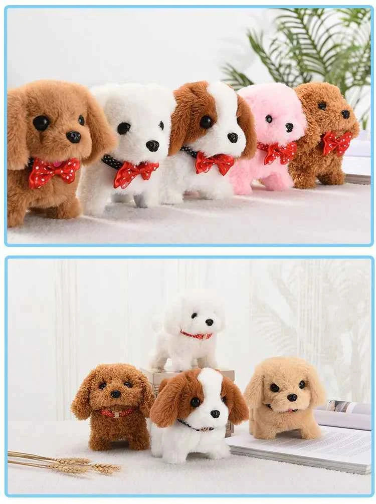 Electronic Puppy Plush Toy - Interactive Barking and Wagging Tail Plush Dog Toy for Kids, Perfect Gift for Boys and Girls
