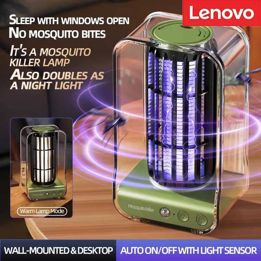 Lenovo Home Electric Shock Mosquito Repellent Lamp Intelligent Light Sensing Camp Mosquito Lamp Purple Light Mosquito Repellent