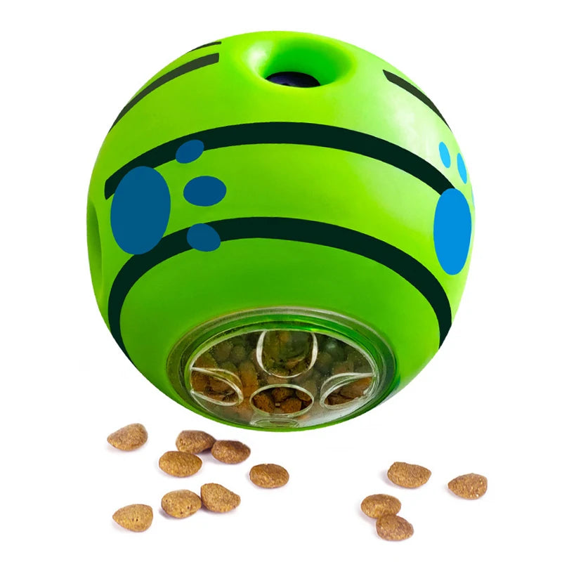 Interactive Dog Treat Ball Toy Pet Slow Feeder for Small Medium Dogs Puzzle Dog Snack Dispenser with Sound Hole Pet Supplies