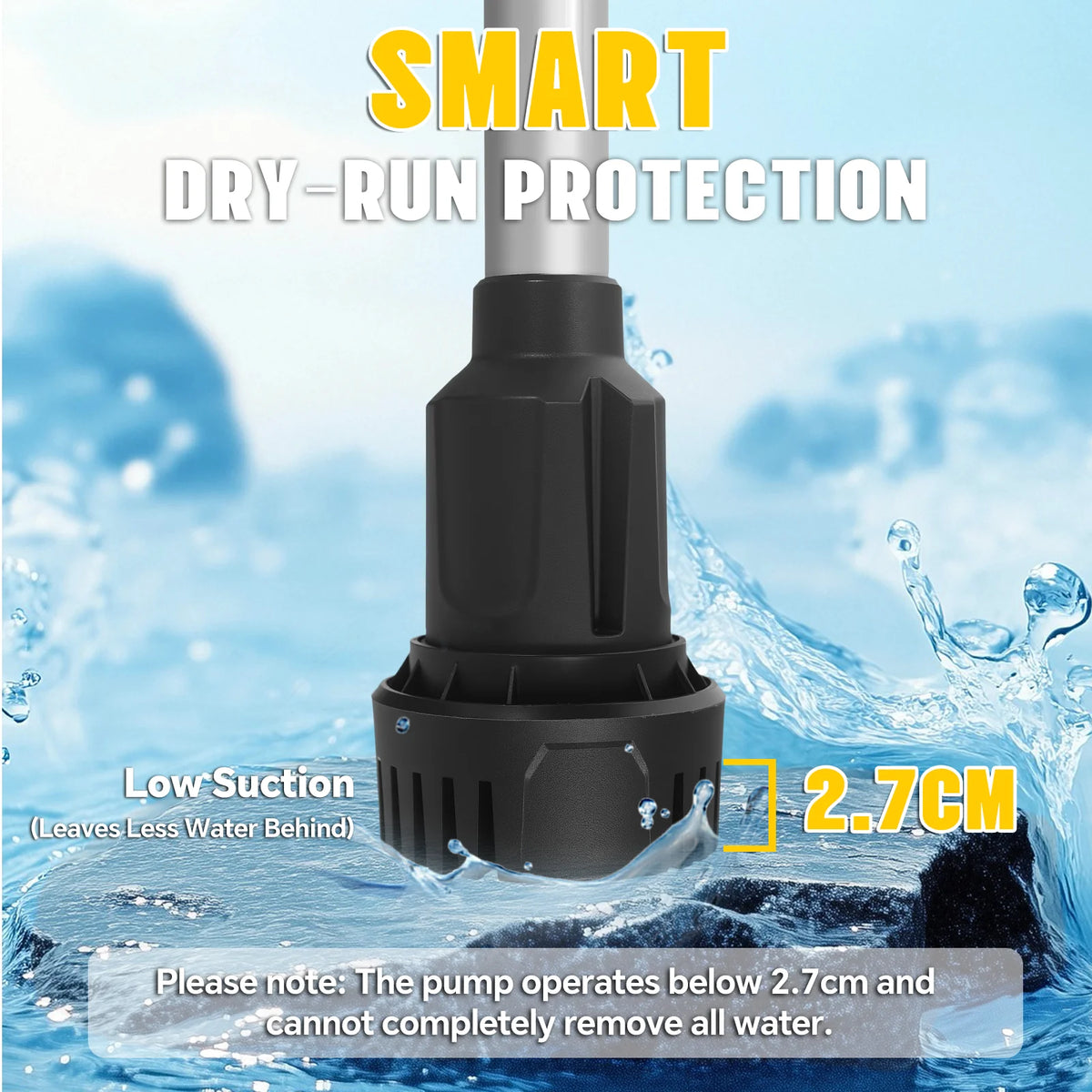 Draadloze wateroverdrachtpomp 40 l/min, draagbare elektrische waterpomp voor zwembad, tuin en vijver, geschikt voor DeWalt 20V-accu