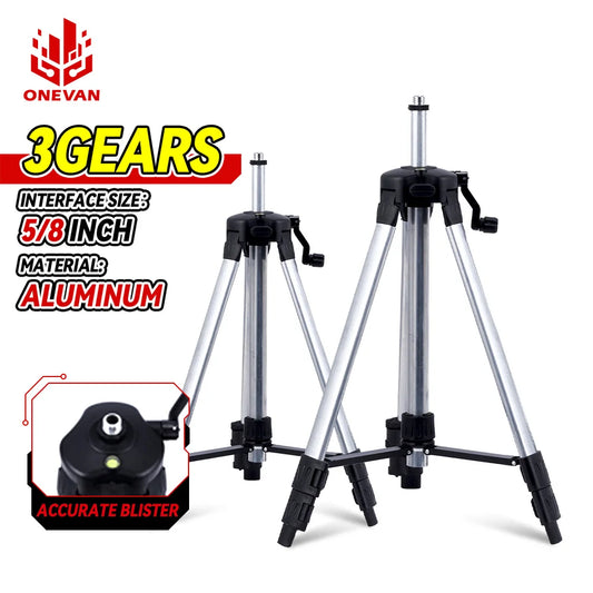 OENVAN 1.2/1.5M Laser Level Tripod Adjustable Height Bracket With 5/8" Adapter Tripod Stand Tool For Laser Level