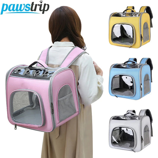 Pet Cat Carrier Bag Outdoor Travel Backpack for Cats Small Dogs Breathable Cat Carrying Bag Suitable for Cats Within 7.5kg