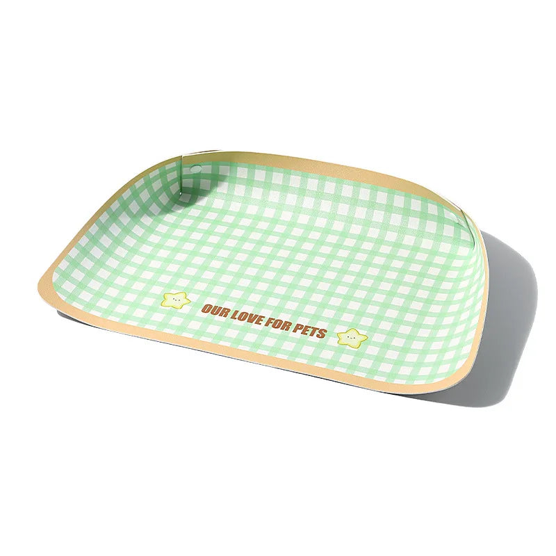 PU 45x30cm Pet Feeding Mat Half-surrounding Pet Placemat for Cats Dogs Non-Slip Dog Feeding Mat Cat Placemat Dog Accessories