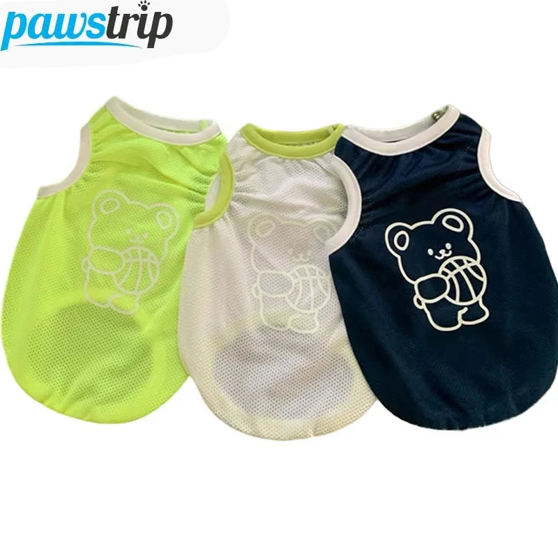 Summer Dog Mesh Clothes Breathable Pet Dog Vest Chihuahua French Bulldog clothing Puppy T-Shirt Dog Accessories