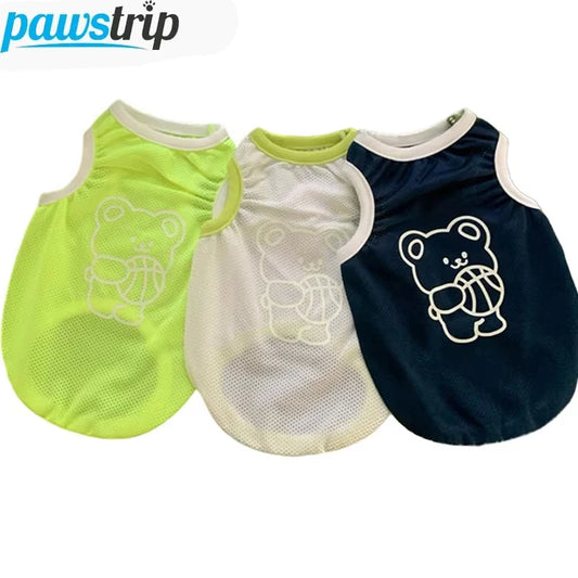 Summer Dog Mesh Clothes Breathable Pet Dog Vest Chihuahua French Bulldog clothing Puppy T-Shirt Dog Accessories